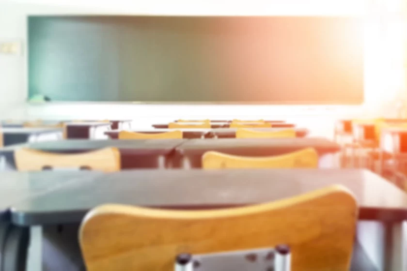 tables in a classroom