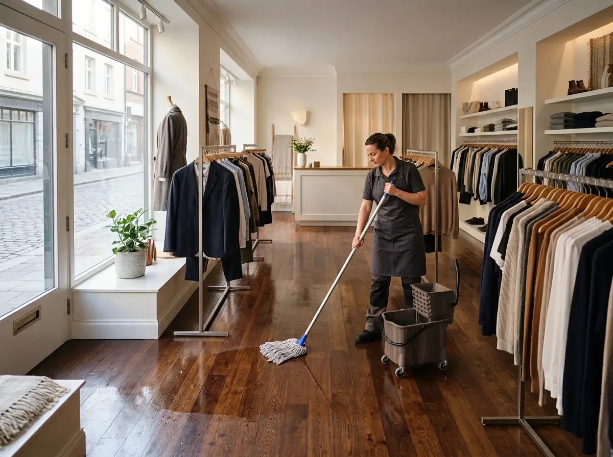 cleaner mopping botique