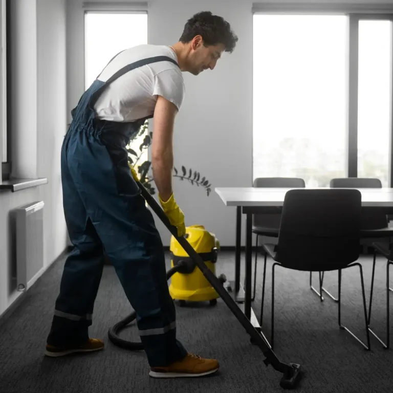 cleaning the meeting room