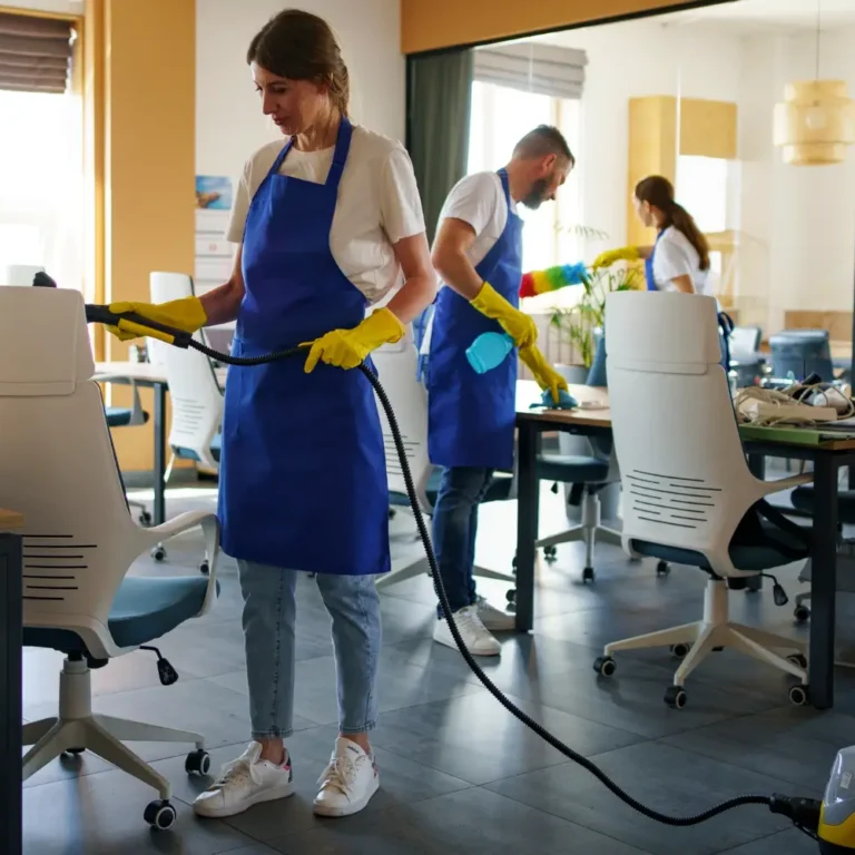 cleaning the office