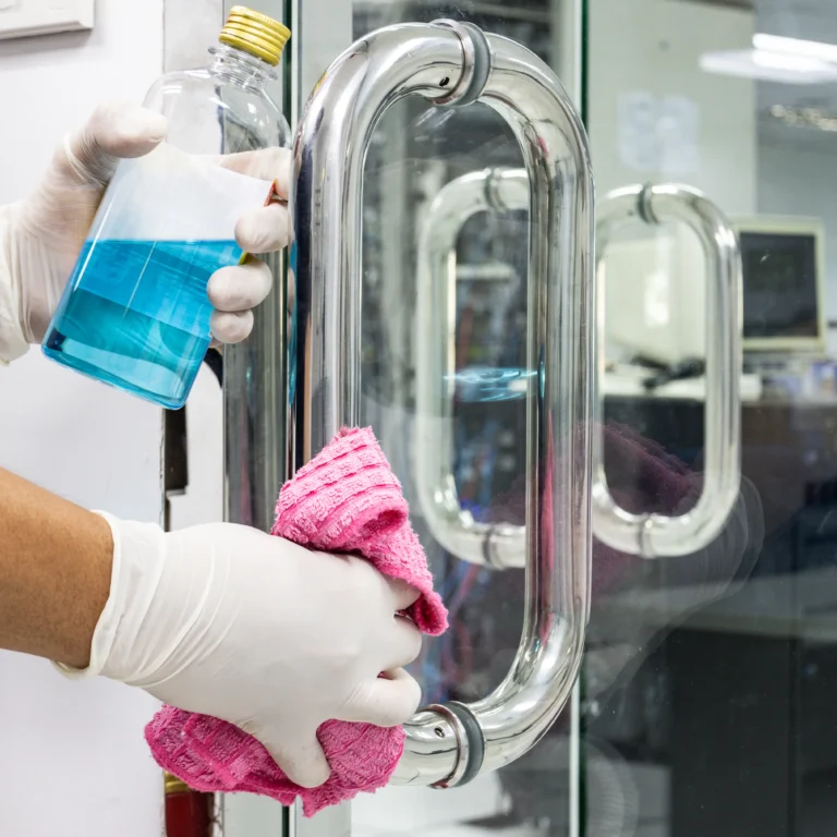 door handle cleaning